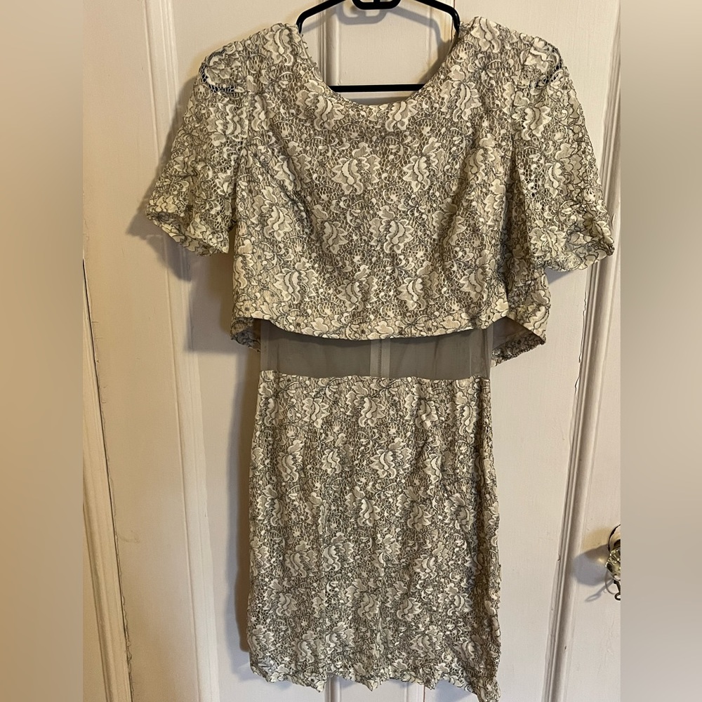 ABS Allen Schwartz White Dress size 8